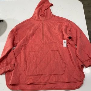 Old Navy, quilted, quarter-zip hoodie